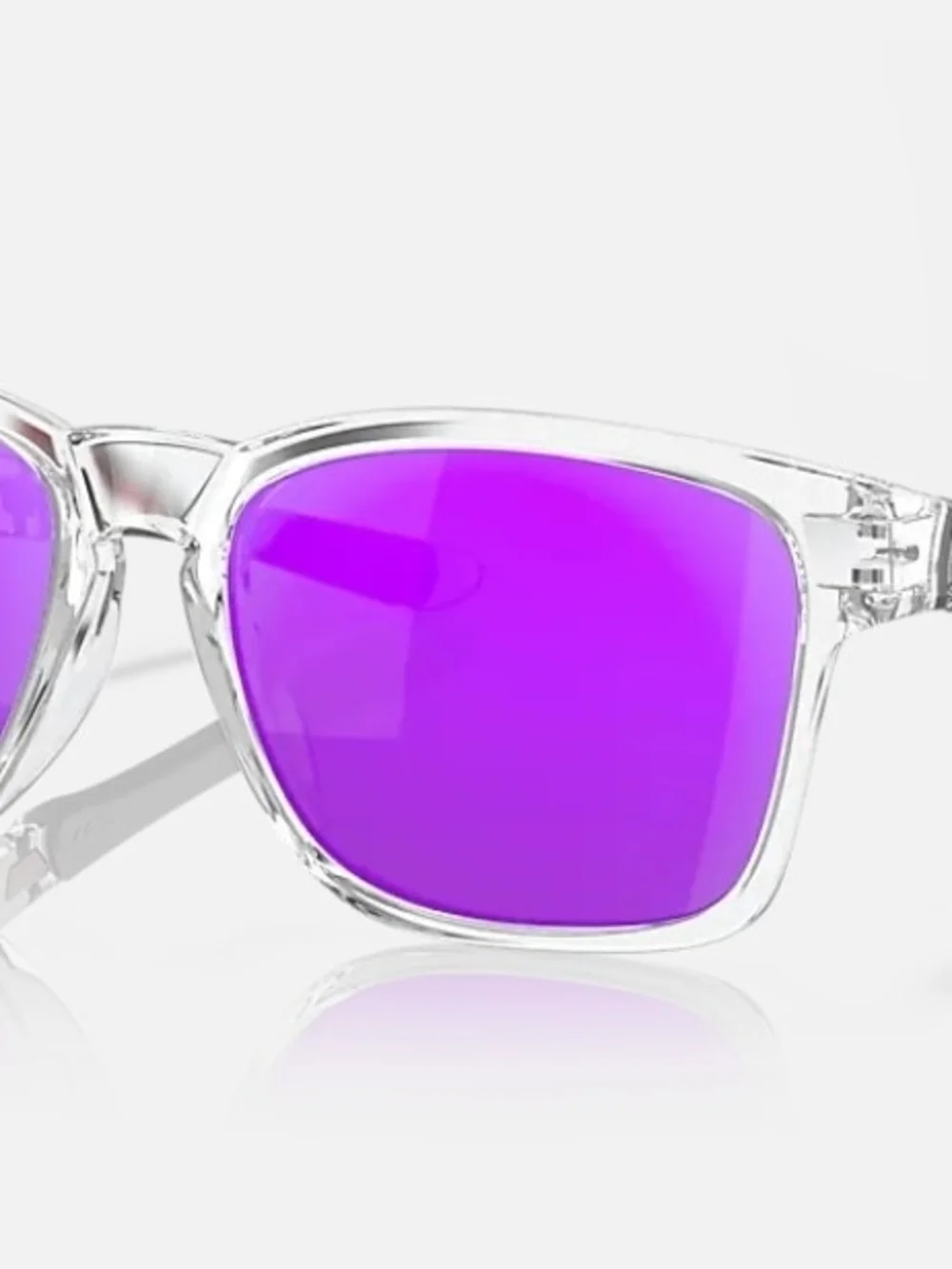 Oakley Catalyst 0OO9272 - Polished Clear Sunglasses with Violet Iridium Lenses